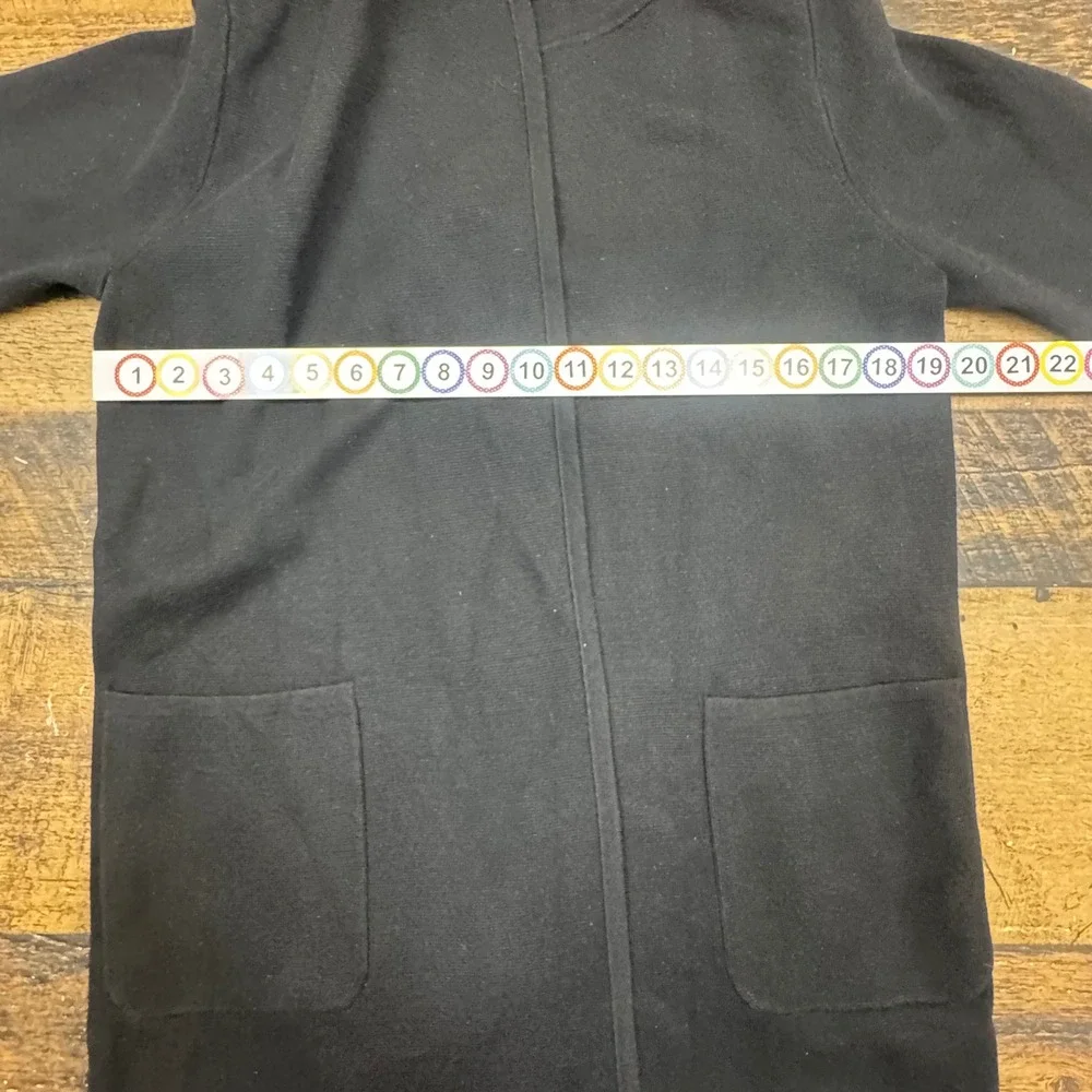 J Crew 365 Black Merino‎ Wool Blend Cardigan Sweater Jacket Size S open front